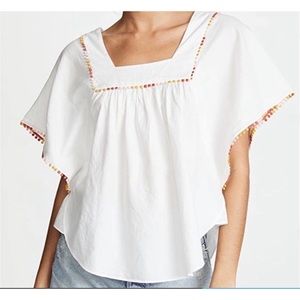 Madewell Pom-Pom Butterfly Top